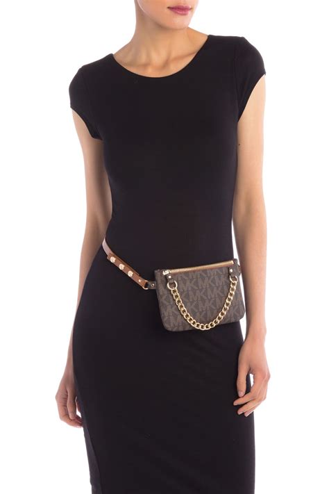 pull chain michael kors belt bag|michael kors reversible belt women's.